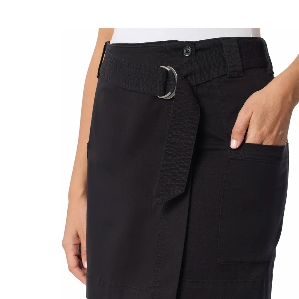 NWT Briggs Womens Belted Twill Skort Black S - Picture 4 of 5